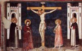 Cristo Crocifisso con la Madonna, san Giovanni Evangelista e Santi domenicani - Pietro Cavallini